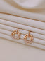 Celeste Double-Circle Crystal Drop Earrings