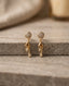 Elara Bloom Gold-Tone Statement Drop Earrings