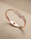 Elara Infinity Link Gold-Tone Open Cuff Bracelet