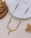 Vritika Crystal Curve Black Bead Mangalsutra