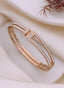 Crystal Embrace Double-Line Bangle Bracelet