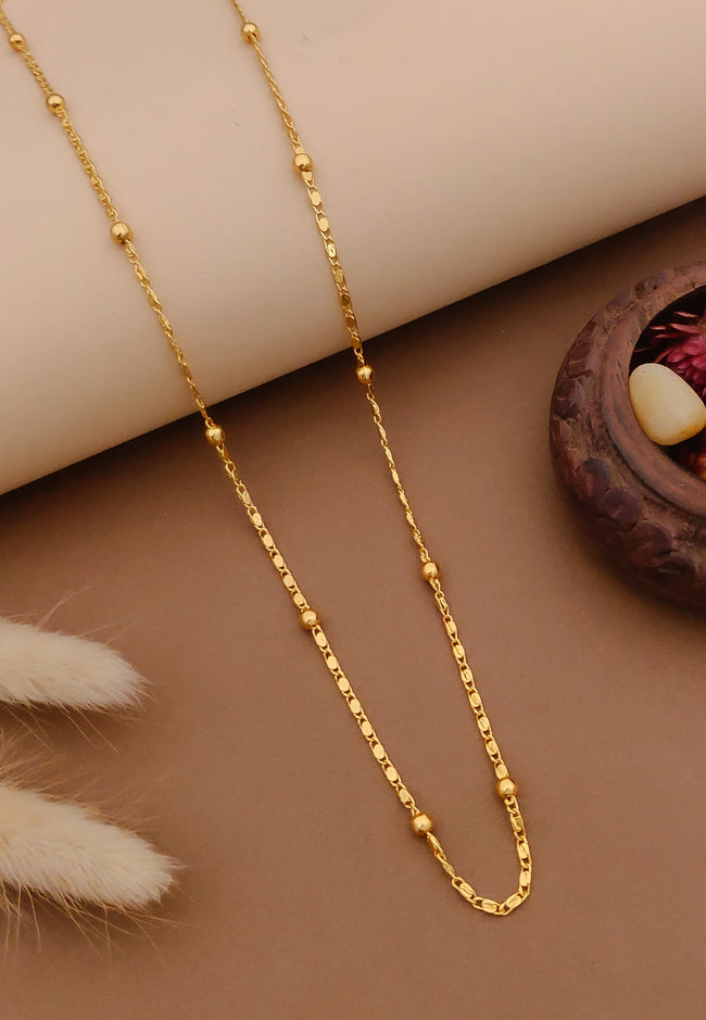 Beaded Flat Link Chain Hover Image