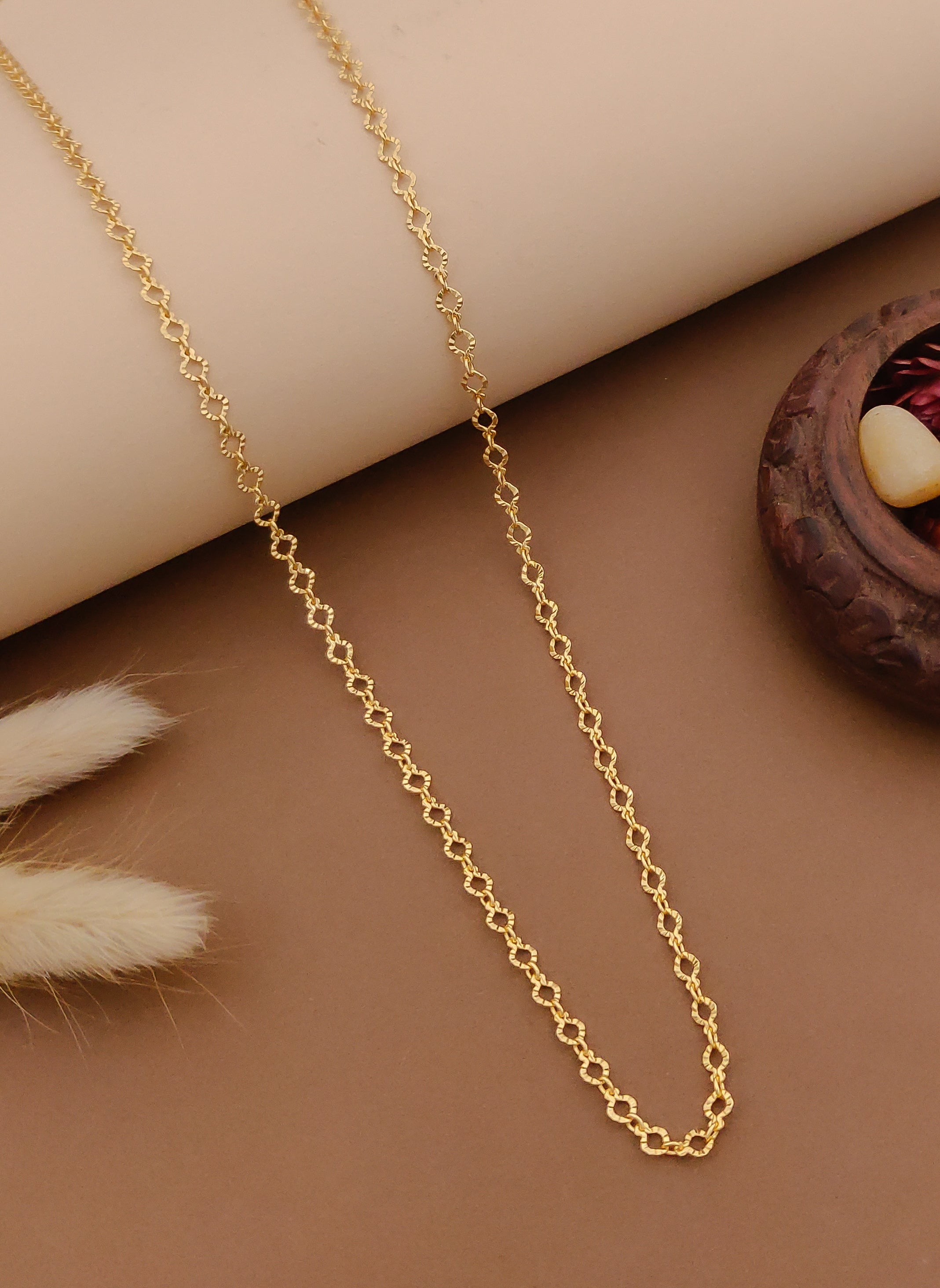 Textured Oval Link Chain