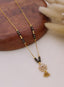 Ishira Crystal Floral Black Bead Mangalsutra