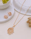 Elara Rose Gold Crystal Vine Necklace Set