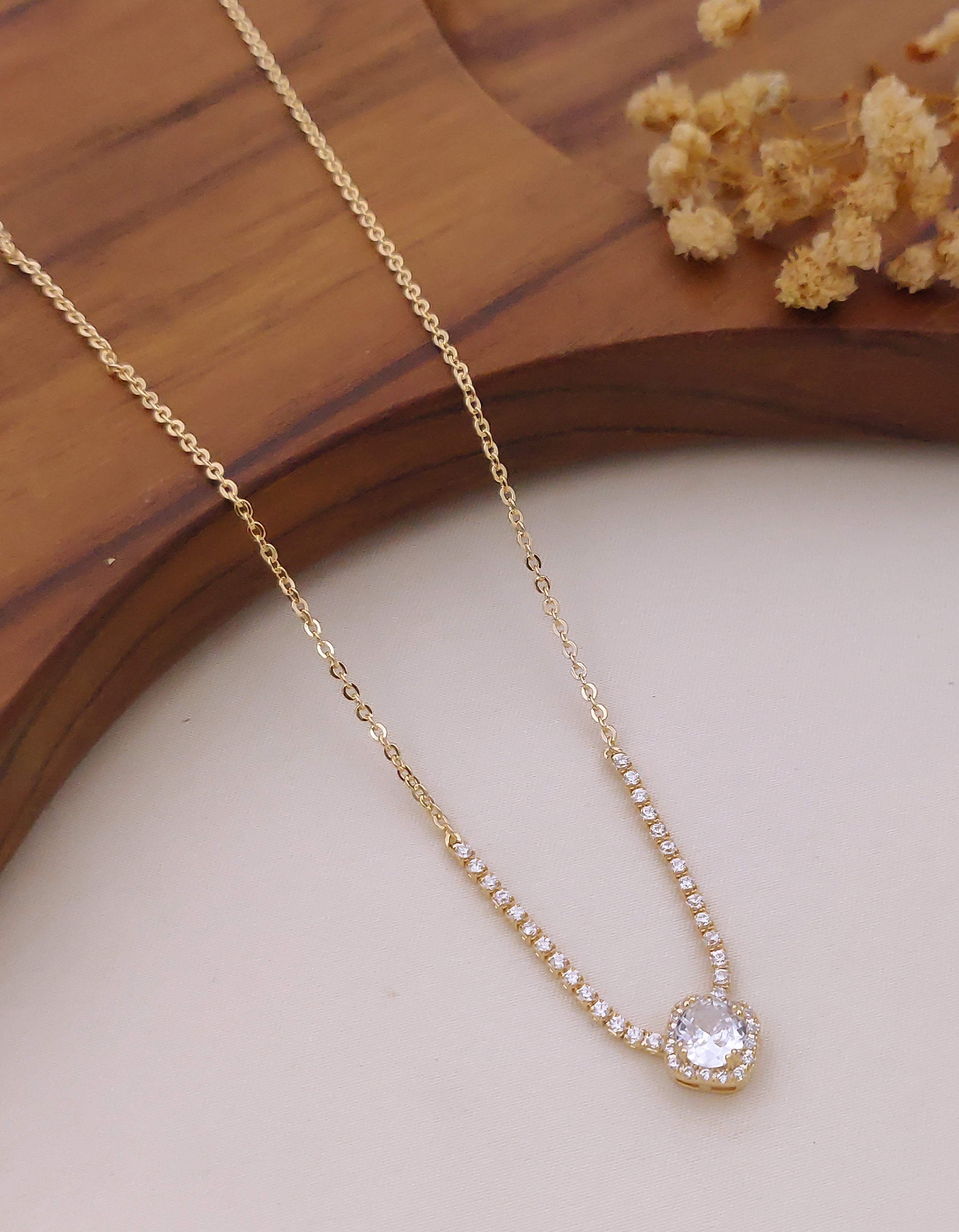 Celestia Halo Crystal Necklace