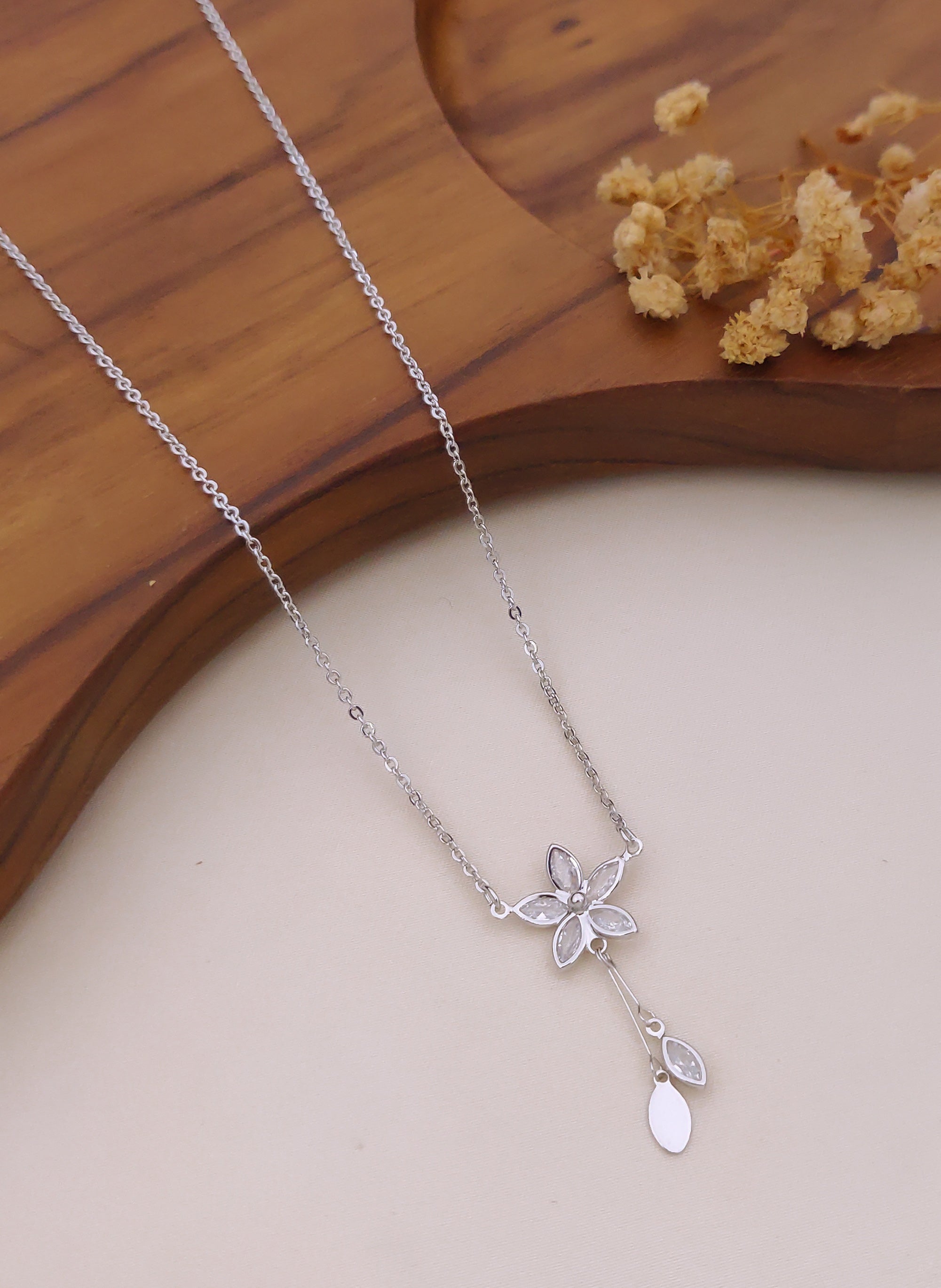 Liora Crystal Blossom Drop Necklace