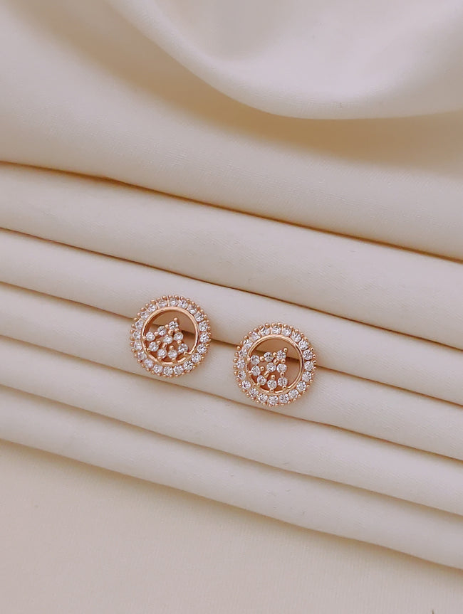 Celeste Crystal Halo Stud Earrings Hover Image