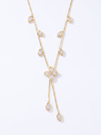 Elina Crystal Blossom Drop Necklace