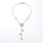 Amora Crystal Heart Drop Necklace