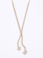 Aveline Crystal Heart Drop Necklace