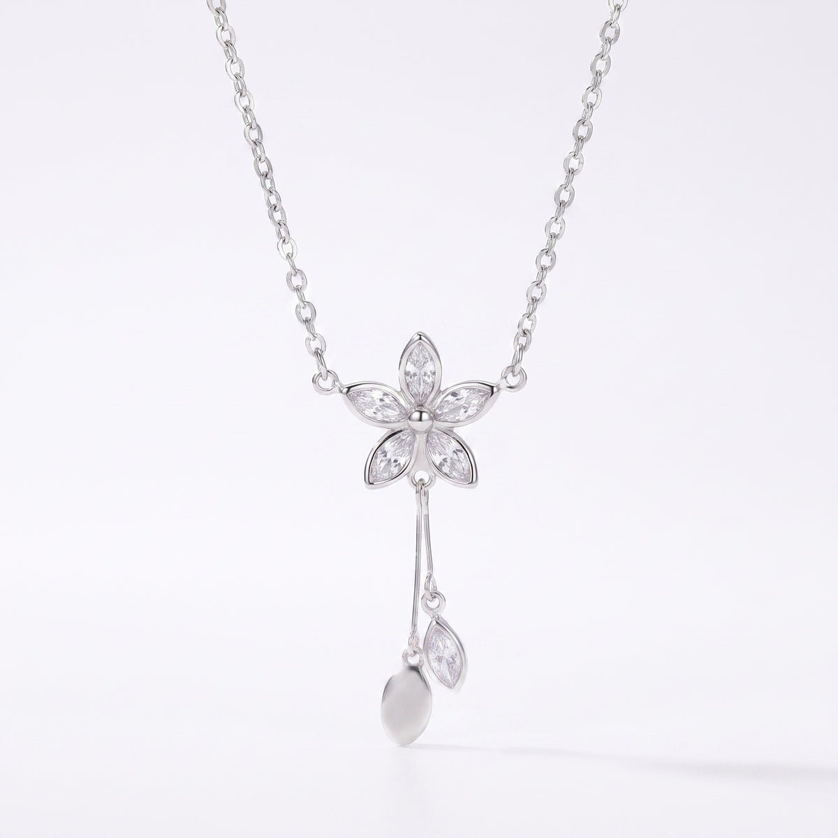 Liora Crystal Blossom Drop Necklace
