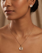 Aurelia Circle Accent Gold-Tone Necklace & Earrings Set