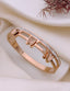 Ivory Blossom & Butterfly Crystal Bangle Bracelet