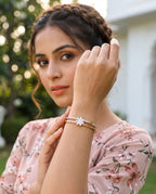 Floral Butterfly CZ Bracelet