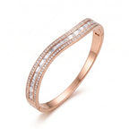 Crystal Baguette Statement Bangle Bracelet