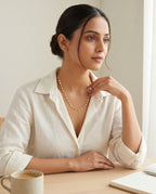 Textured Oval Plate Link Chain