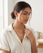 Sleek Silver-Tone Herringbone Chain