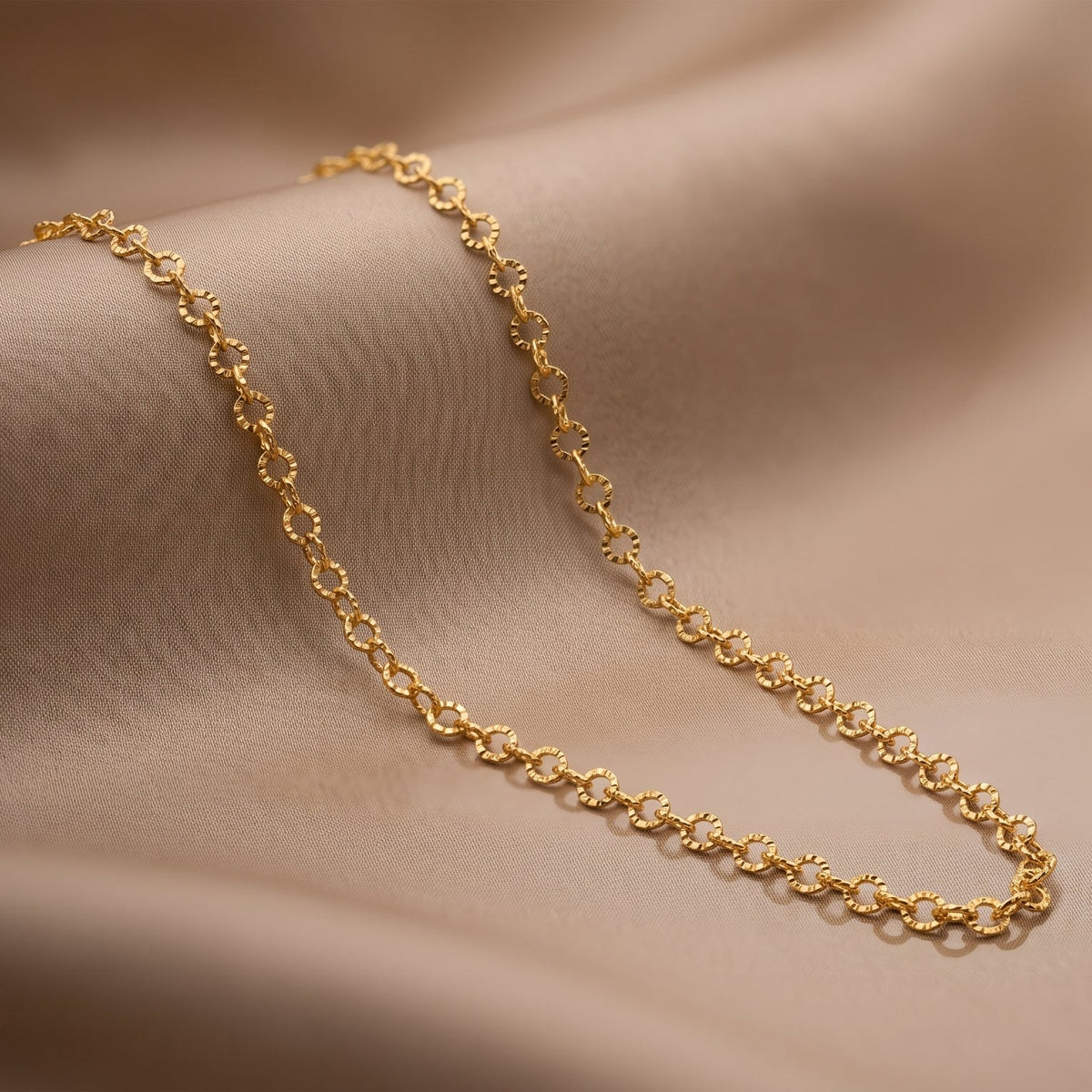 Textured Oval Link Chain