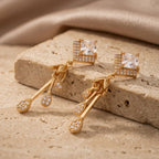 Regal Cascade Crystal Drop Earrings