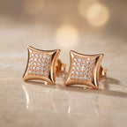 Aurelia Crystal Square Stud Earrings