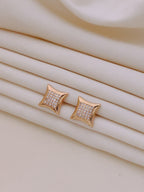 Aurelia Crystal Square Stud Earrings