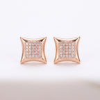 Aurelia Crystal Square Stud Earrings