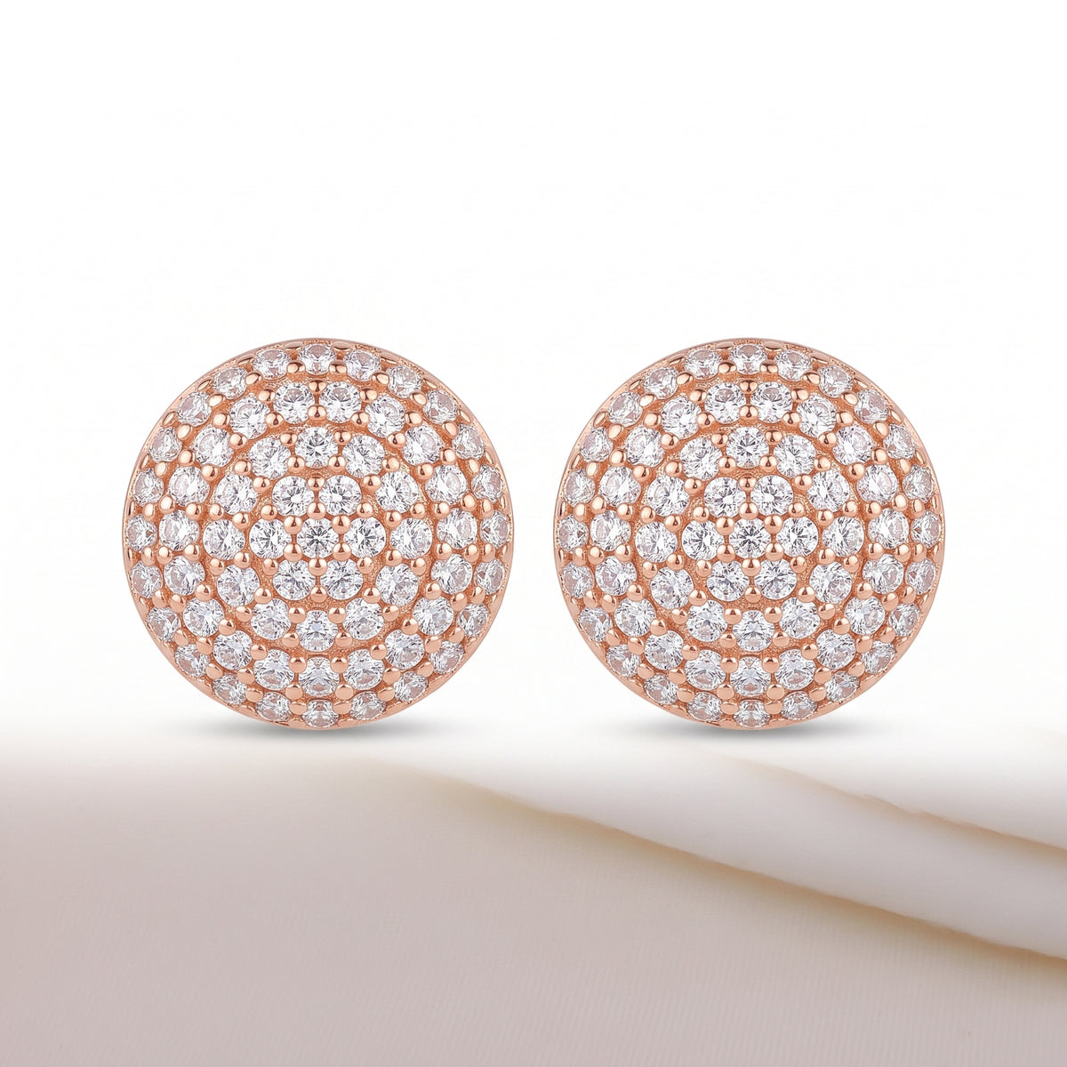 Serena Pavé Crystal Round Stud Earrings