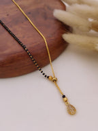 Aarika Teardrop Black Bead Mangalsutra