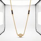 Vritika Crystal Orb Black Bead Mangalsutra