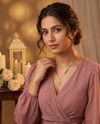 Aarini Crystal Heart Black Bead Mangalsutra