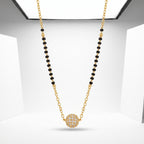 Avira Crystal Sphere Black Bead Mangalsutra