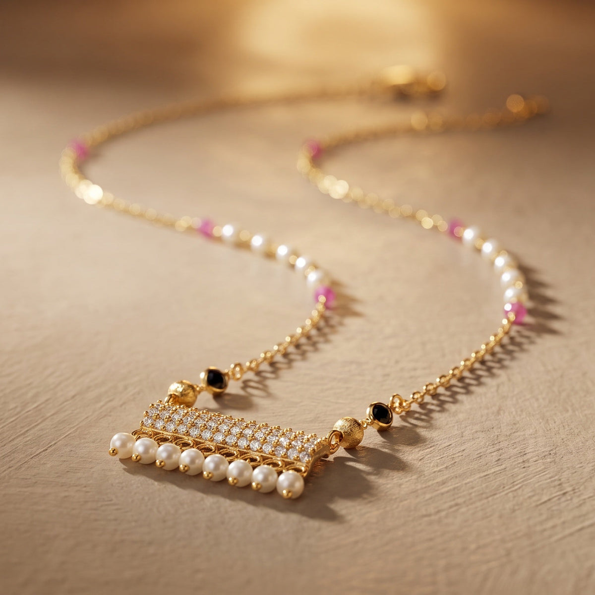 Aarini Pearl Tassel Mangalsutra