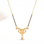 Mayuri Crystal Peacock Black Bead Mangalsutra