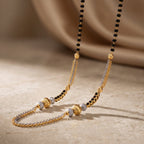 Tavisha Two-Tone Layered Black Bead Mangalsutra