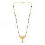 Anvaya Crystal Crescent Black Bead Mangalsutra