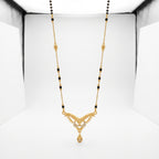 Aarini Crystal Wing Black Bead Mangalsutra