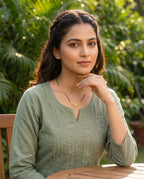 Vritika Crystal Curve Black Bead Mangalsutra