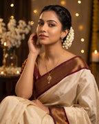 Meher Floral Oval Gold-Tone Necklace & Earrings Set