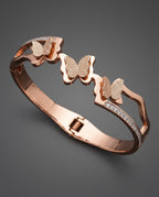 Aurelia Butterfly Gold-Tone Open Cuff Bracelet