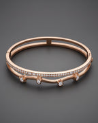 Elara Luxe Curve Gold-Tone Bracelet