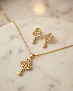 Aarika Heritage Gold-Tone Necklace & Earrings Set