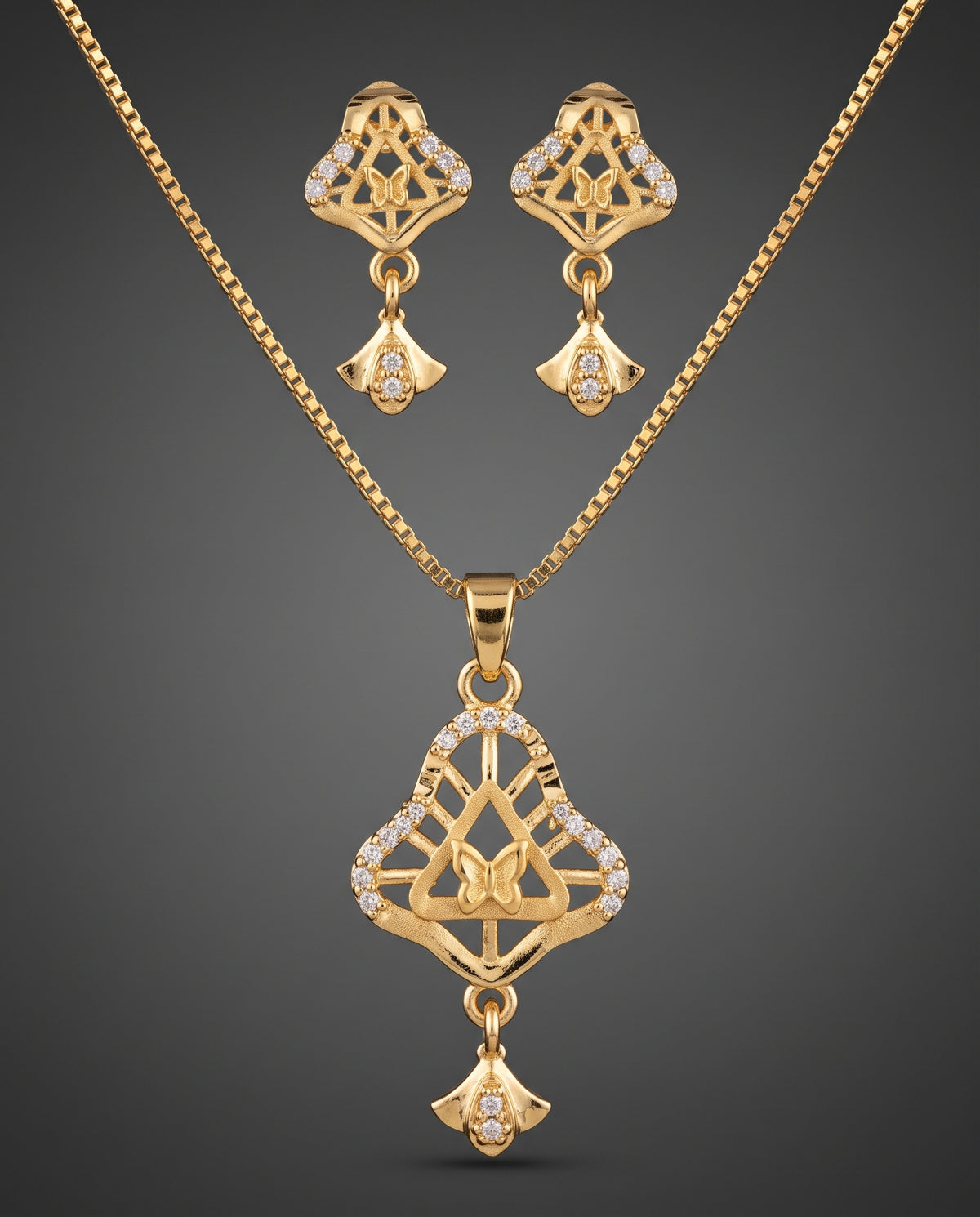 Aarika Heritage Gold-Tone Necklace & Earrings Set