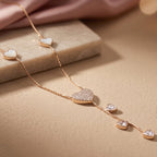 Amora Crystal Heart Drop Necklace