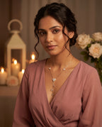 Amora Crystal Heart Drop Necklace