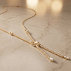 Zivara Crystal Twin Drop Necklace
