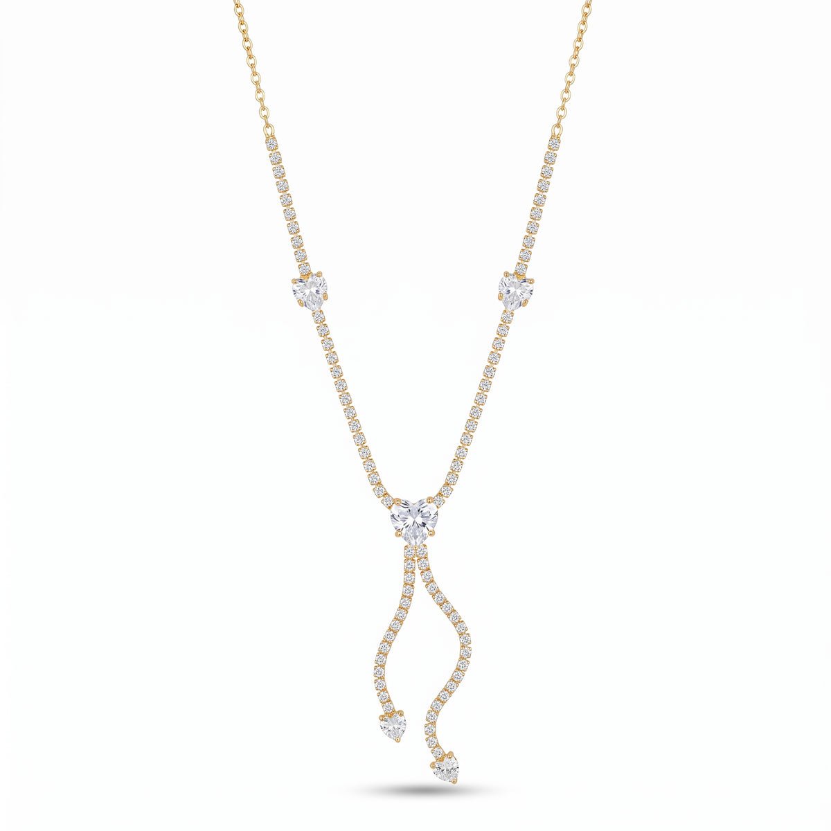 Elara Crystal Cascade Necklace