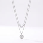 Selene Layered Crystal Pendant Necklace