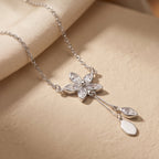 Liora Crystal Blossom Drop Necklace