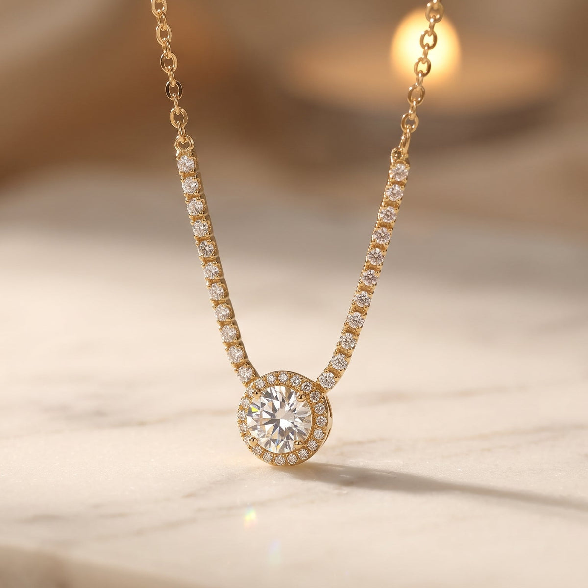 Celestia Halo Crystal Necklace